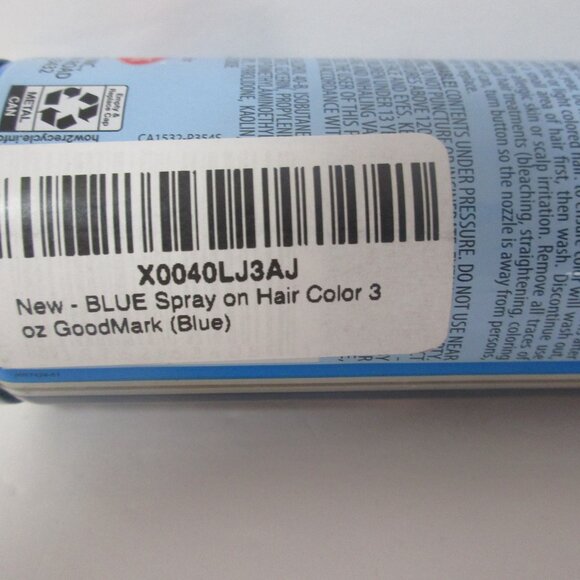 Lot of 3 Goodmark Temporary Blue Hair Color Spray‎ 3oz (85g) for Halloween Party - Picture 4 of 4